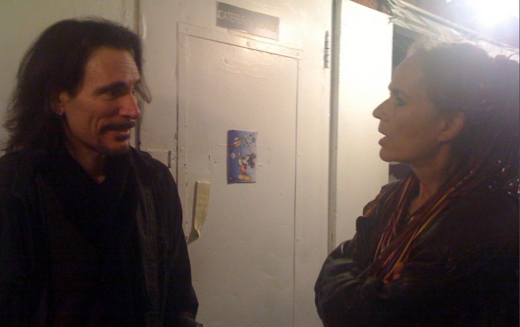 Steve Vai & Deborah Henson-Conant backstage at the Orpheum in Boston