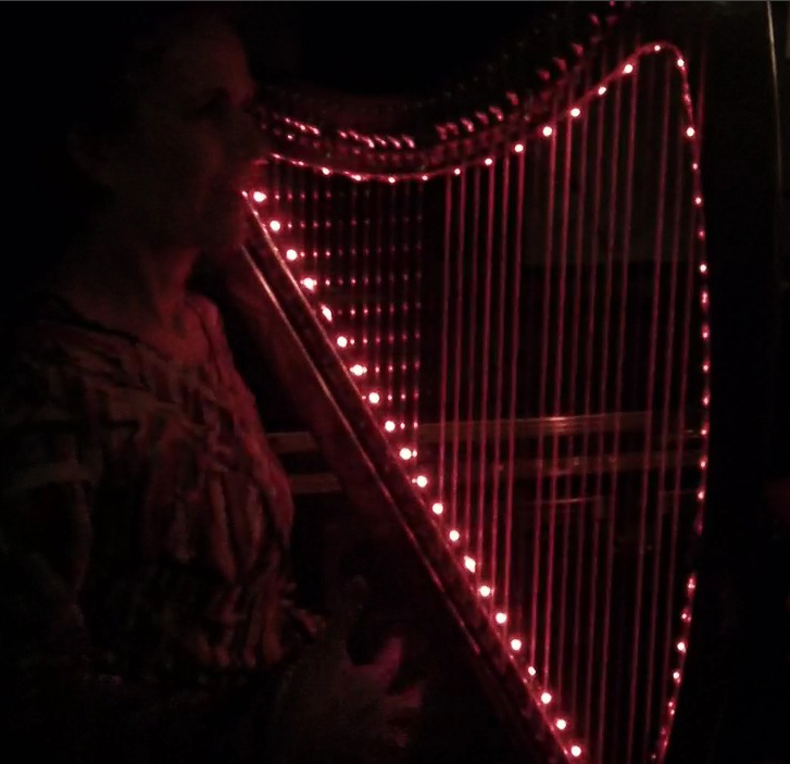 "Story of Light" illuminated harp