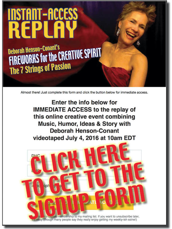 Fireworks for the Creative Spirit:  REPLAY TO DOWNLOAD